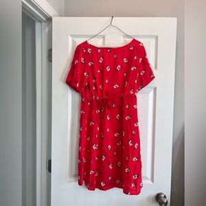 SERAPHINE women's size 4 dress red with floral print